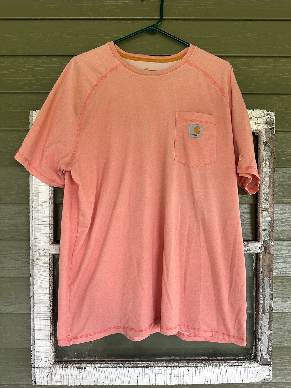 Carhartt Men’s Short Sleeve Pocket Tee — Peach Coral